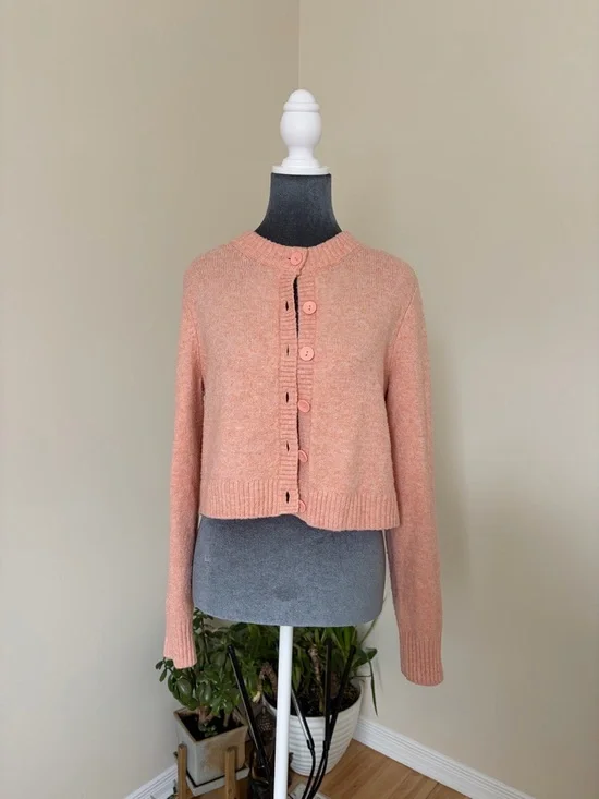 American Eagle peach cardigan – Size Medium - Picture 1 of 4